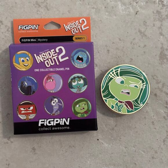 Disney Figpin Inside Out 2 Blind Box Disgust - Unclaimed Code - Picture 1 of 3